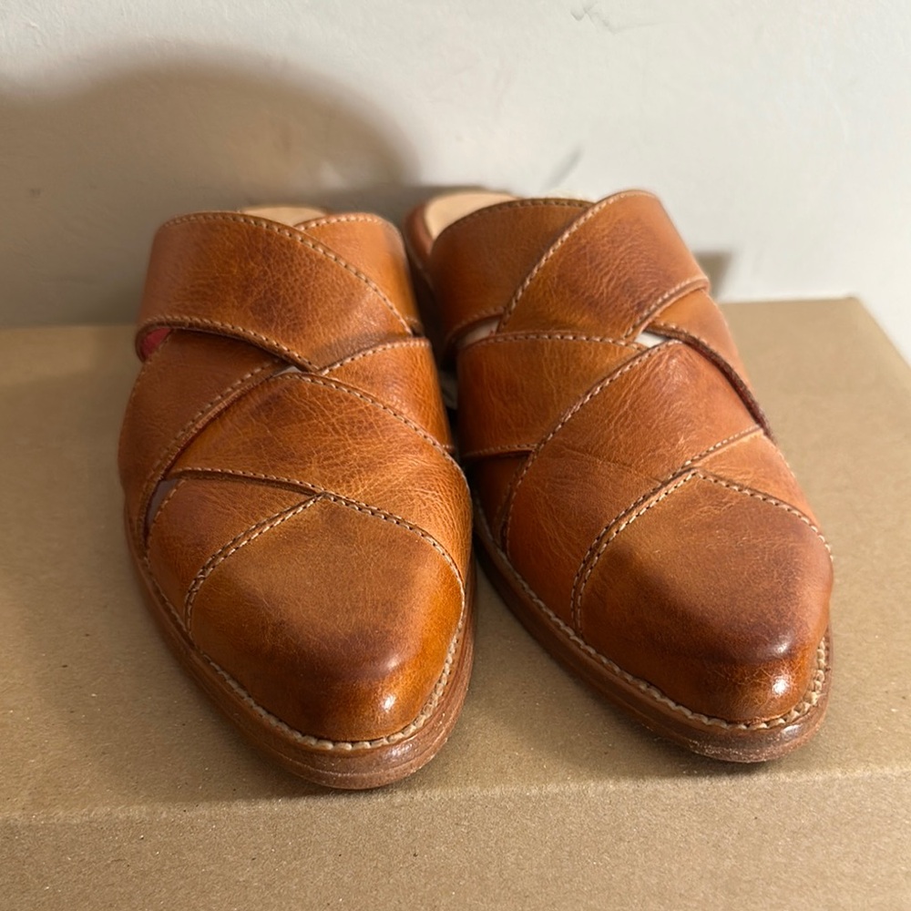 Bed Stu Mayra Womens Brown Leather Slip-On Shoes Brown Rustic NIB